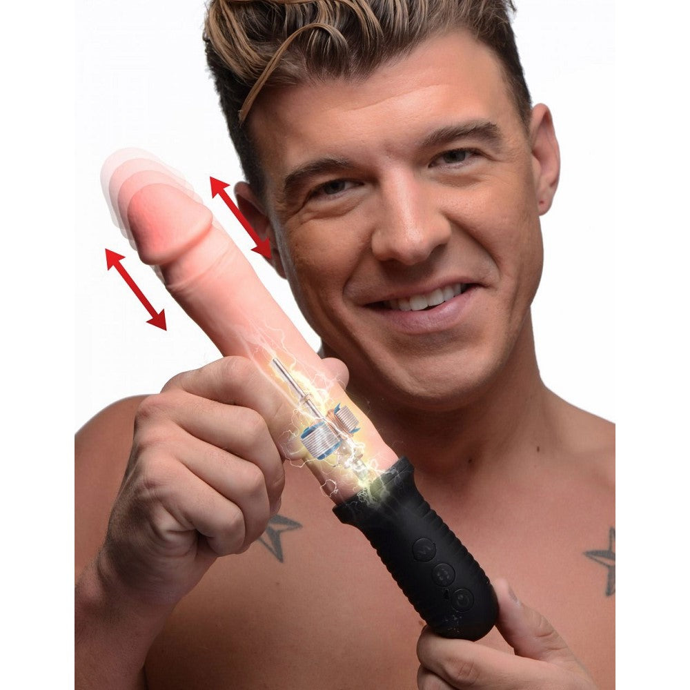 8X Auto Pounder Vibrating and Thrusting Dildo with Handle – Boyzshop