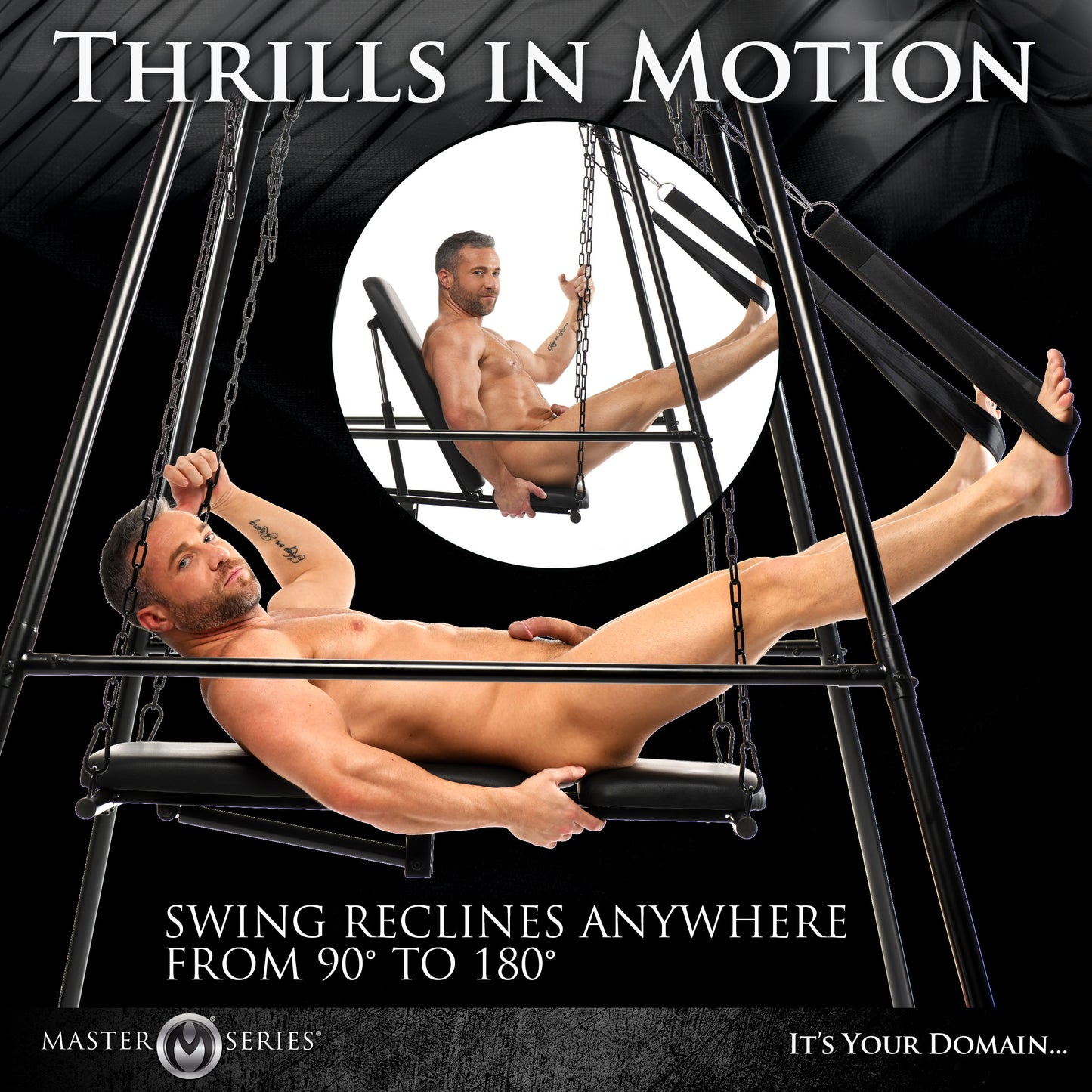 Throne Adjustable Sex Swing with Stand