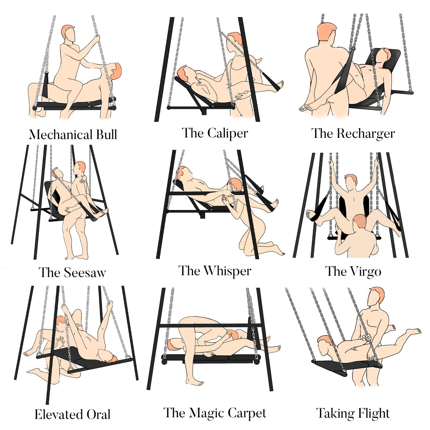 Throne Adjustable Sex Swing with Stand – Boyzshop