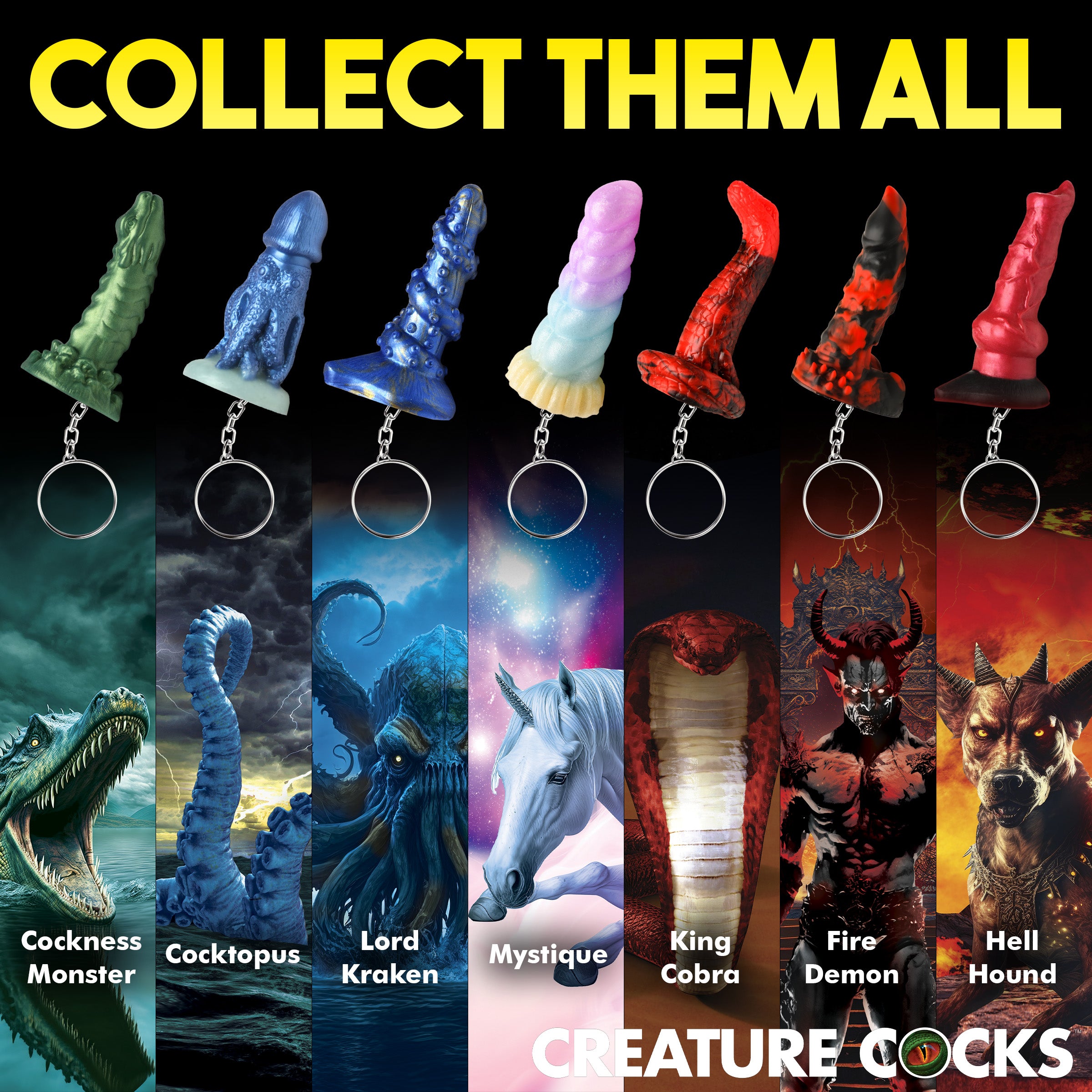 Creature Cocks Mini Dildo Keychain