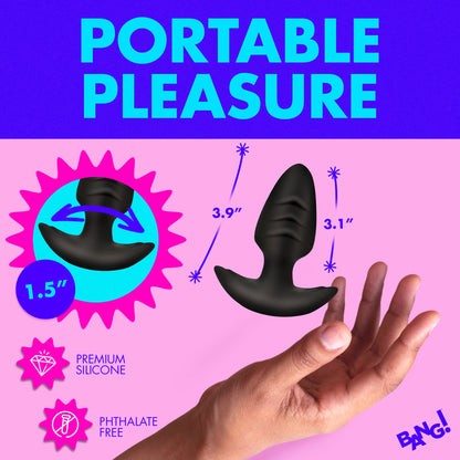 Rotating and Vibrating Silicone Butt Plug