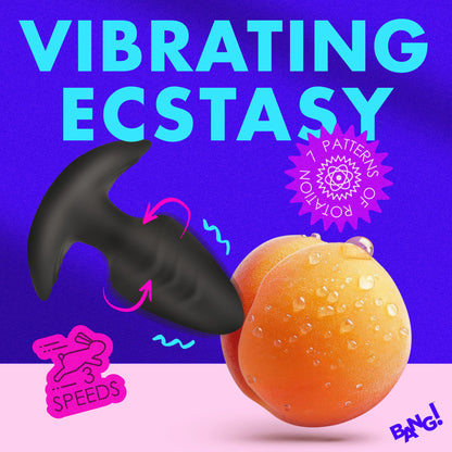 Rotating and Vibrating Silicone Butt Plug