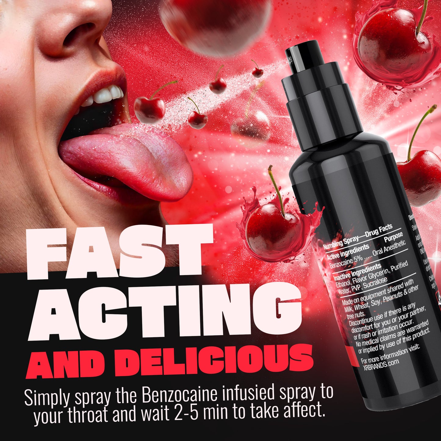 Deep Throat Cherry Numbing Spray