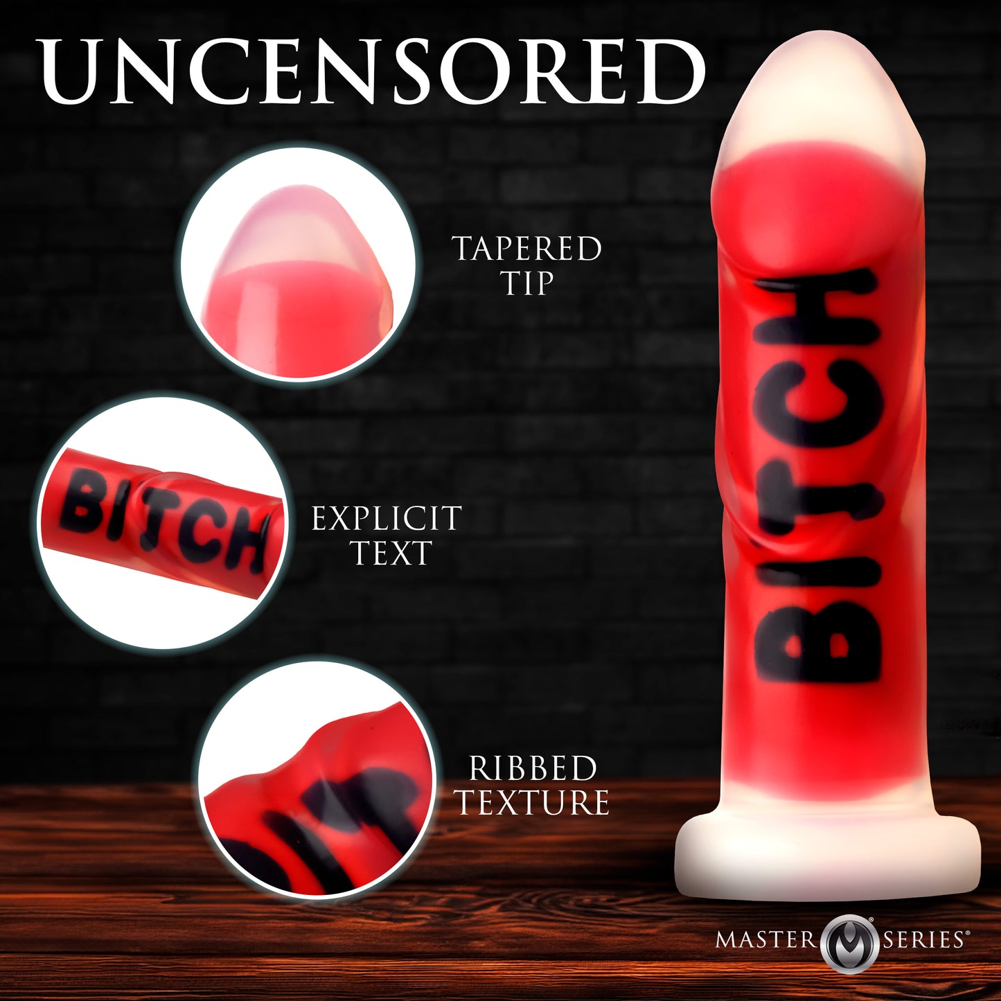 The Explicit Text Silicone Dildo