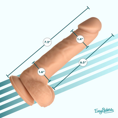 Easy Riders 7-inch Silicone Dildo with Balls