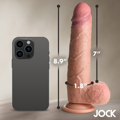 JOCK Real Skin Silicone Dildo w/ Balls