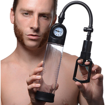 Trigger Penis Pump with Built-in Pressure Gauge