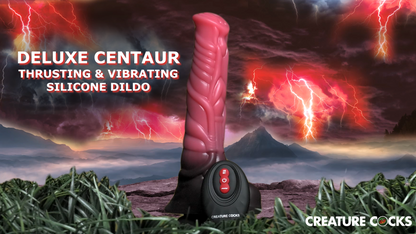 Deluxe Centaur Thrusting & Vibrating Silicone Dildo