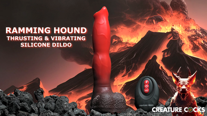 Ramming Hound Thrusting & Vibrating Silicone Dildo