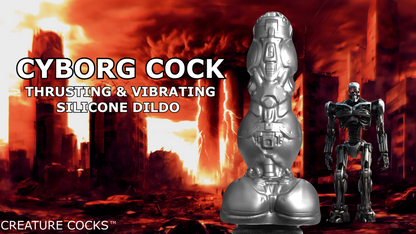 Cyborg Cock Thrusting & Vibrating Silicone Dildo