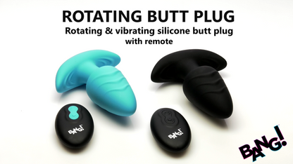 Rotating and Vibrating Silicone Butt Plug