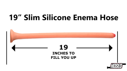 19" Uncircumcised Slim Silicone Enema Hose