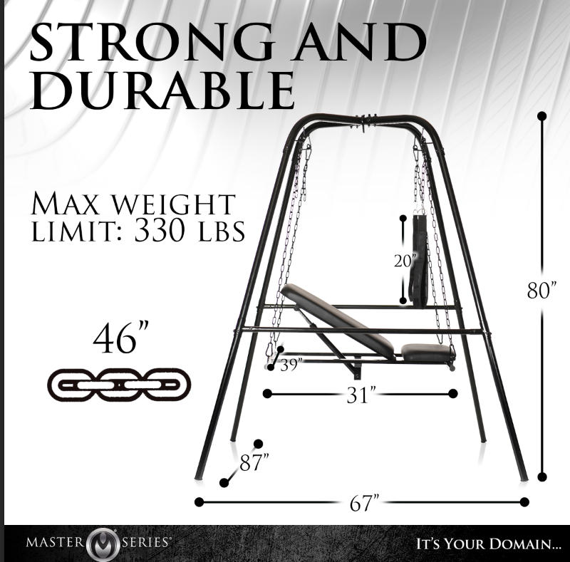 Throne Adjustable Sex Swing with Stand